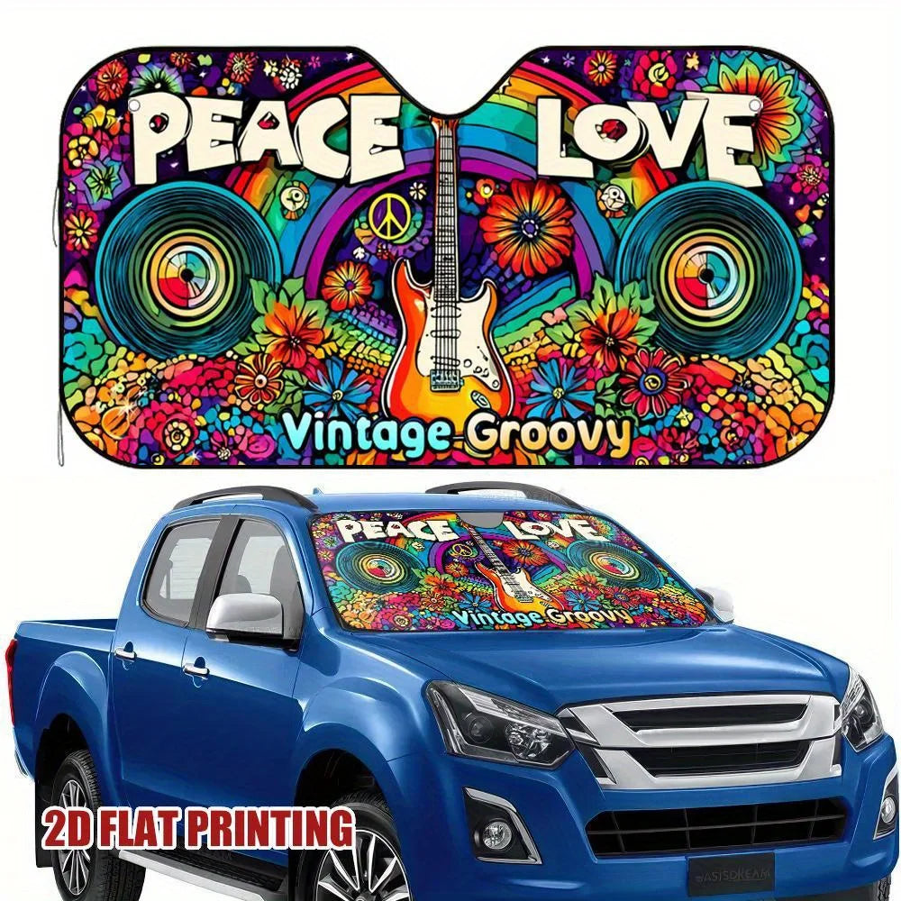 Peace & Love Thanksgiving Car Windshield Sunshade Car Windshield Sunshade HIP M