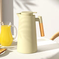 1L Nordic Vacuum Flask – Double Wall Glass Liner & Wood Handle Vacuum Flask HIP Light Green