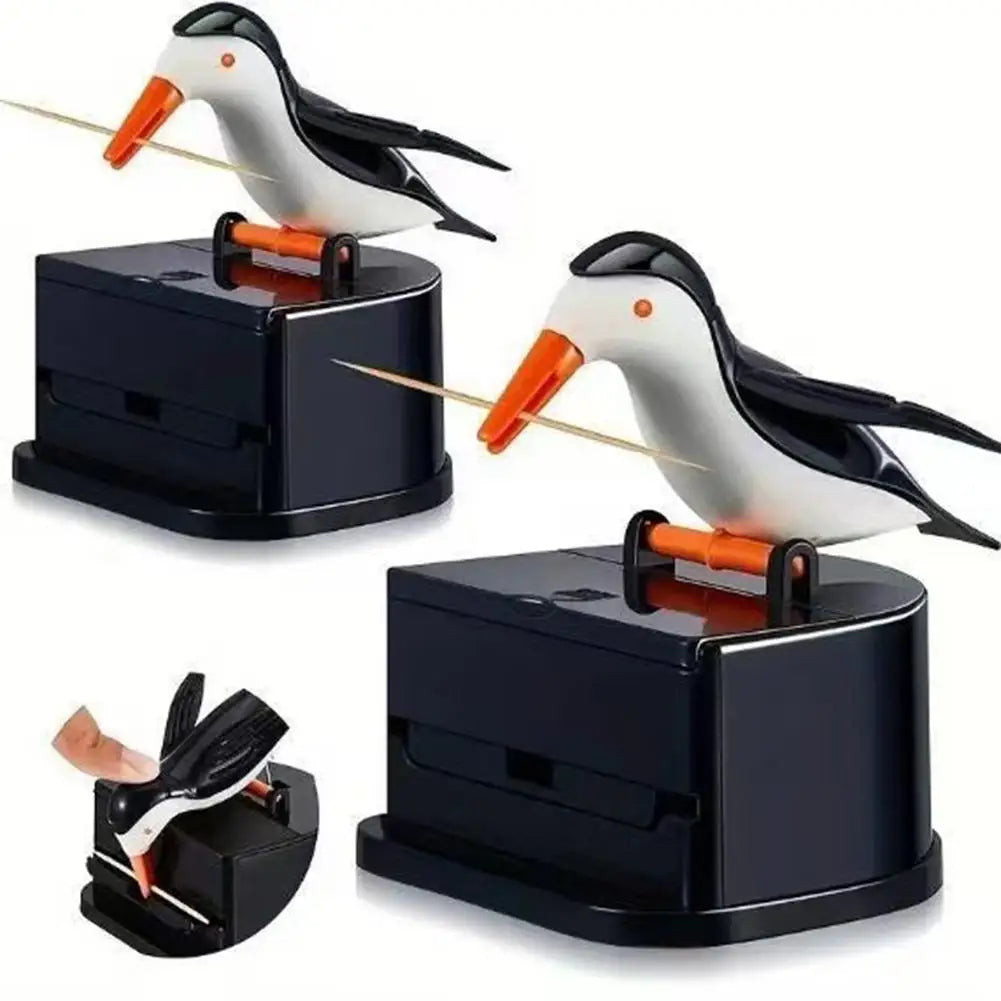 1PC Cartoon Hummingbird Toothpick Container Automatic ABS Toothpick Dispenser Holder Box Home Decoration Kitchen Accessories HIP