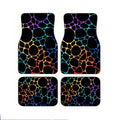 4-Piece Color Stripe Black Car Floor Mats – XPE Anti-Slip Car Floor Mats HIP 1