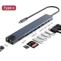 OULLX 10-in-1 USB-C Hub – HDMI 4K, RJ45, PD 90W Dock USB-C Docking Station HIP Default Title