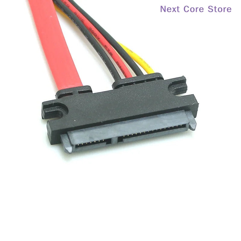 SATA 22-Pin Male to Female Extension Cable – 7+15 Data & Power SATA Extension Cable HIP