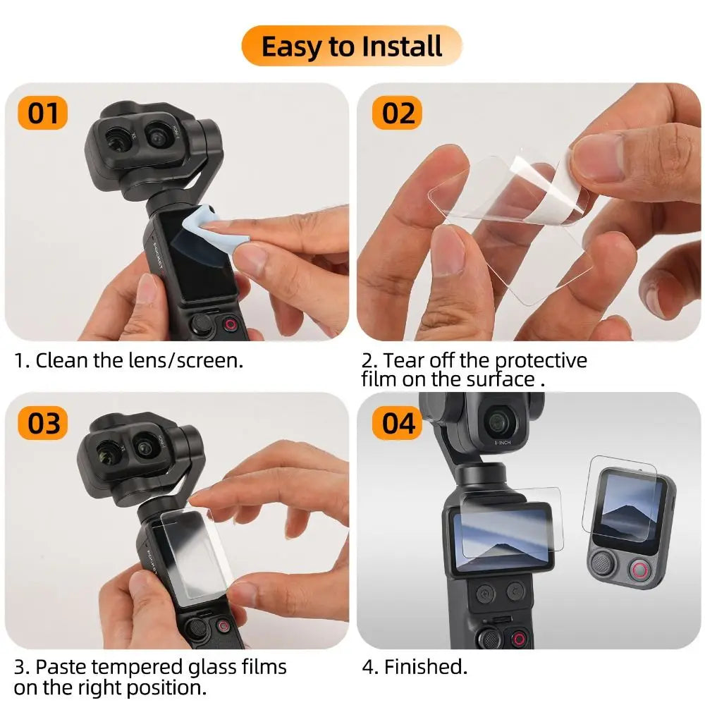 9H Tempered Glass Screen Protector for DJI Osmo Pocket 4P/4/3 Camera Screen Protector HIP