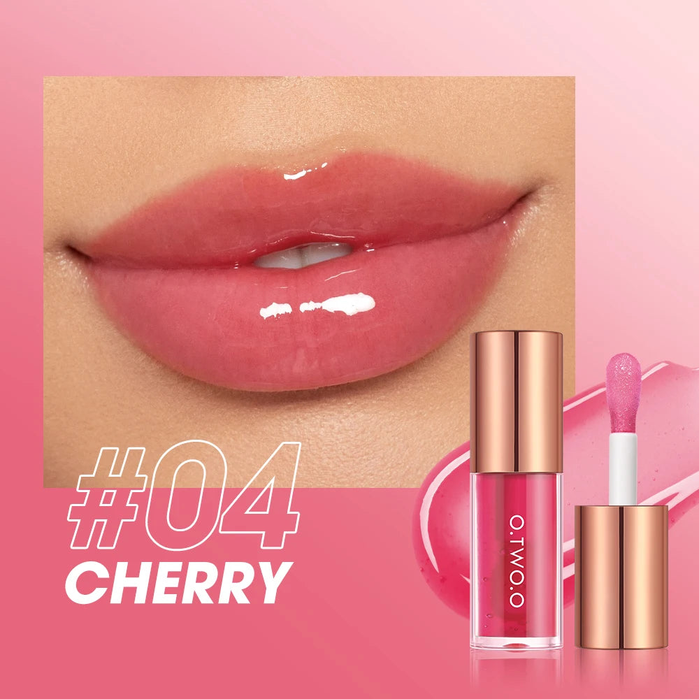 O.TWO.O Lip Oil Gloss Lip Plumper Makeup Moisturizing NonSticky Sexy Water Glossy Glitter Primer Tint Lip Balm Care Cosmetics HIP 04 China Mainland