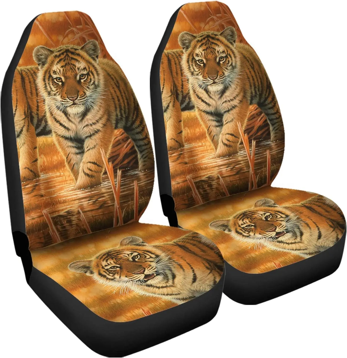 White Tiger Dream Catcher Car Seat Covers – 2 Pack Front Car Seat Covers HIP 7