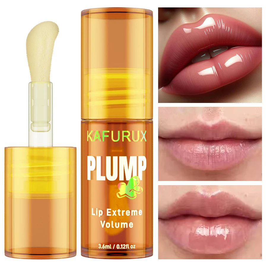 1PC Sexy Lip Plump Long Lasting Lip Oil Moisturizing Lip Gloss Serum Instant Volumising Essence Oil Repair Lip Fine Lines Increa HIP
