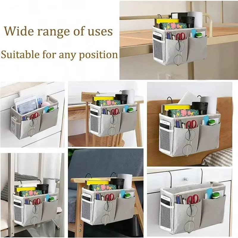 Bedside Caddy Hanging Organizer – 4-Pocket Storage Bag Hanging Bed Organizer HIP