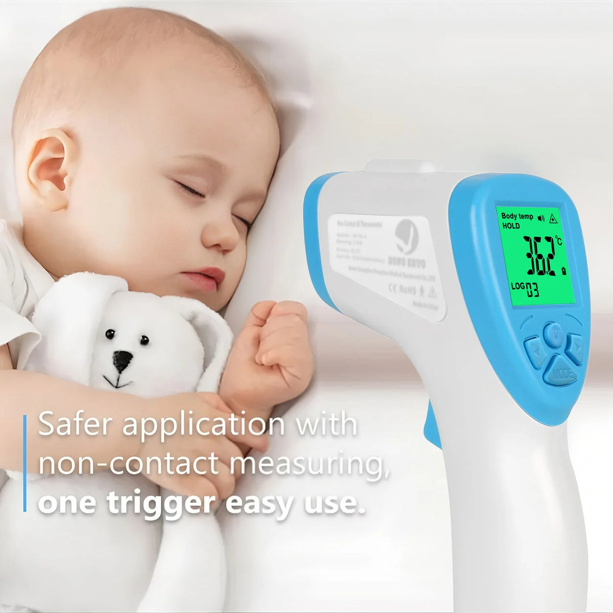 Digital Infrared Thermometer – Tri-Color Backlight, Body & Surface Infrared Thermometer HIP
