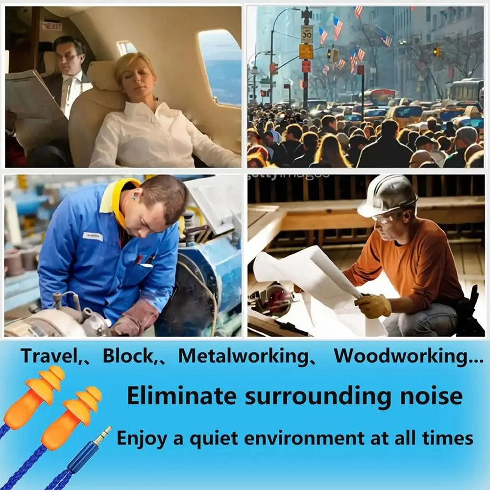 Noise Reduction Work Earbuds – Silicone Hearing Protection Noise Reduction Earbuds HIP