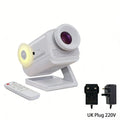 Holographic Star Projector: 60 Dynamic Scenes, 3D HD Floating, Home Cinema Effect, Kids Bedroom Light HIP White-UK plug China Mainland EU