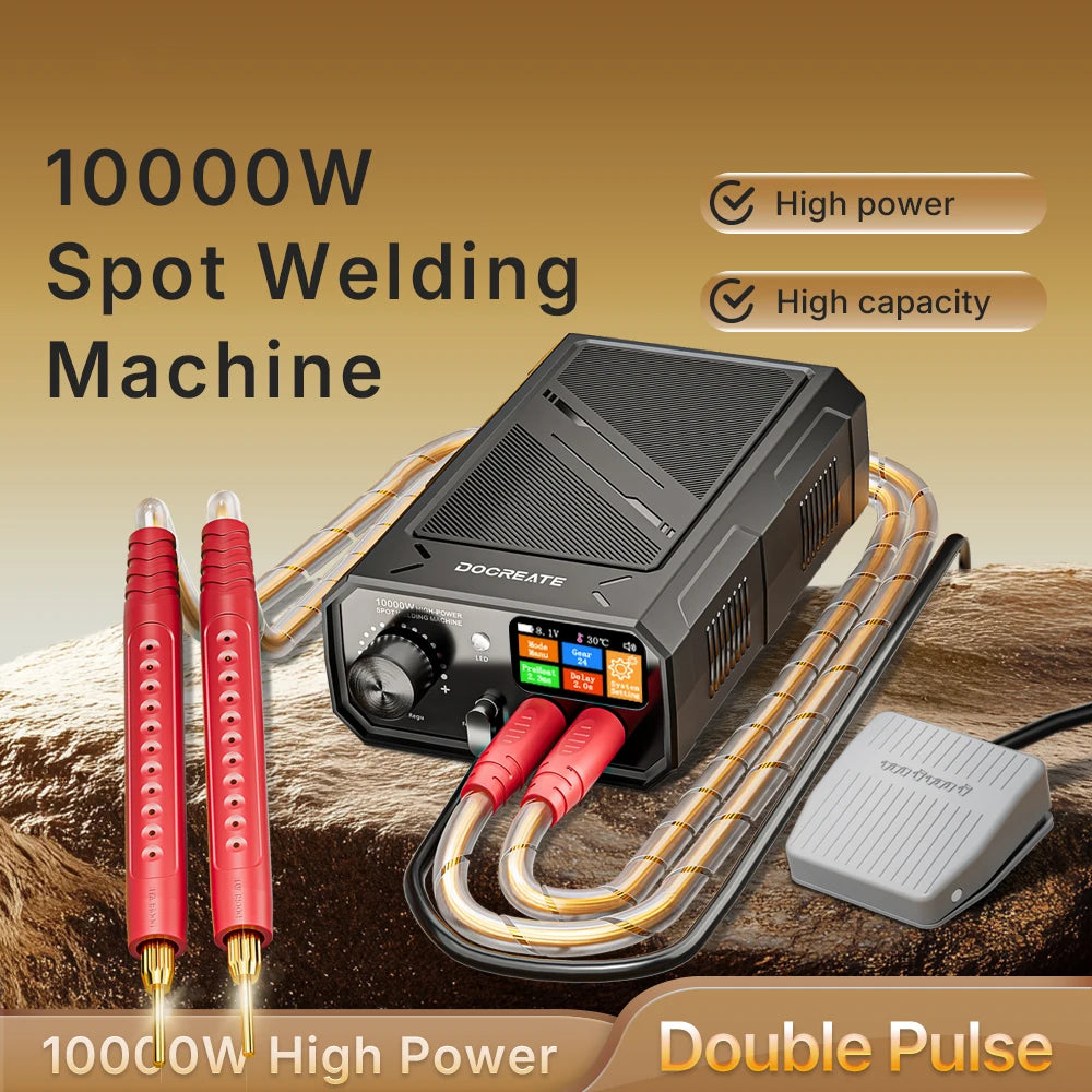 TK-20P 10000W Dual Pulse Portable Spot Welder – LCD & Pedal Portable Spot Welder HIP