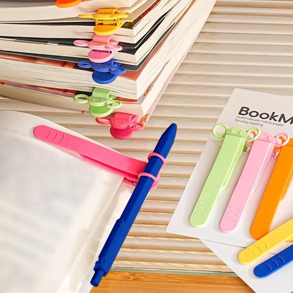 Cute Elephant Silicone Bookmark Clip with Pen Holder | 6 Colors Silicone Bookmark Clip HIP