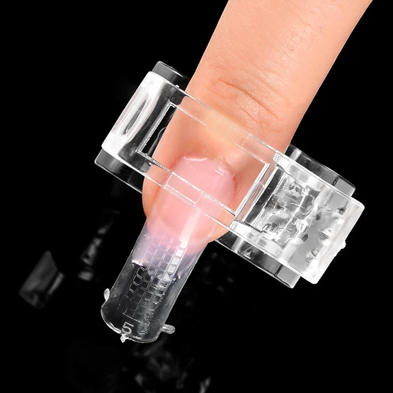 Nail Dual Form Clips – Quick Gel & Acrylic Extension Builder Nail Extension Tool HIP