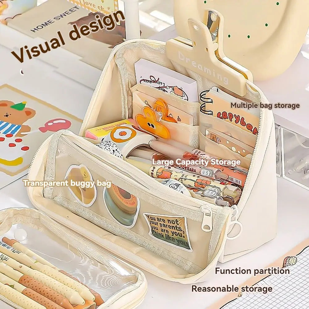Large Capacity Detachable Pencil Case – Multi-Pocket Pen Bag Pencil Case HIP