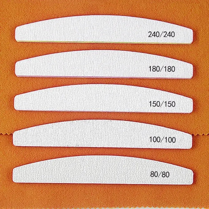 Professional Half-Moon Nail Files Buffer Set – 5/10/15 Pack Nail File Set HIP