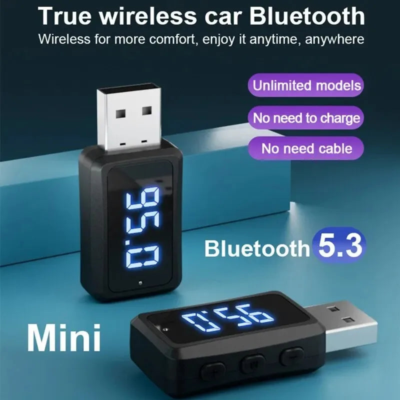 Bluetooth 5.3 FM Transmitter Car Kit – Wireless & Handsfree Bluetooth FM Transmitter HIP