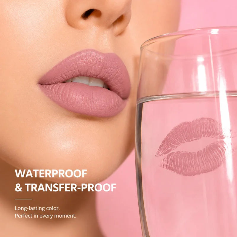 JUJU Dream Matte Velvet Lipstick – Nude Pink, Waterproof Matte Velvet Lipstick HIP