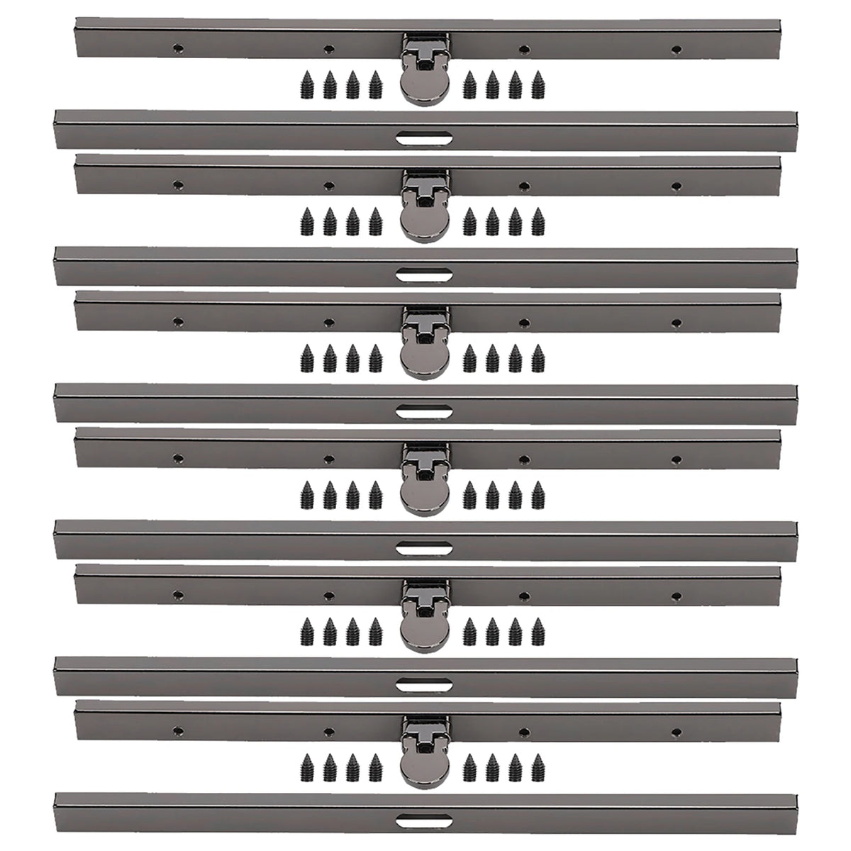 6pcs Metal Wallet Frame Straight Side Bag Supplies Hardware Accessories Iron Lightweight 19cm Bag Supplies Hardware Accessories HIP gray
