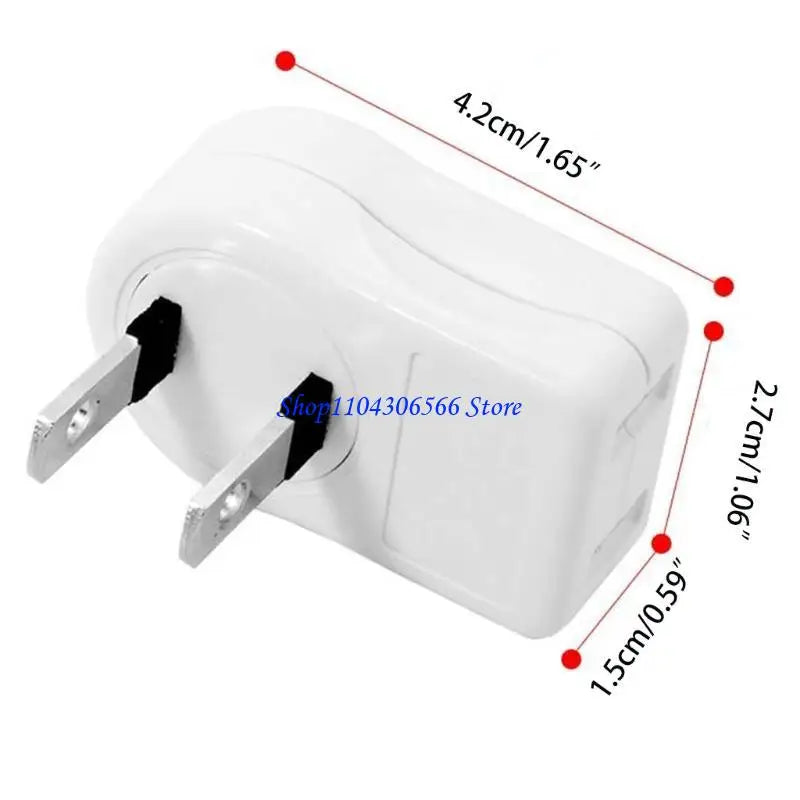 Male to Female Wall Plug Extender Adapter – 2 Pin, 1500W Wall Plug Adapter HIP