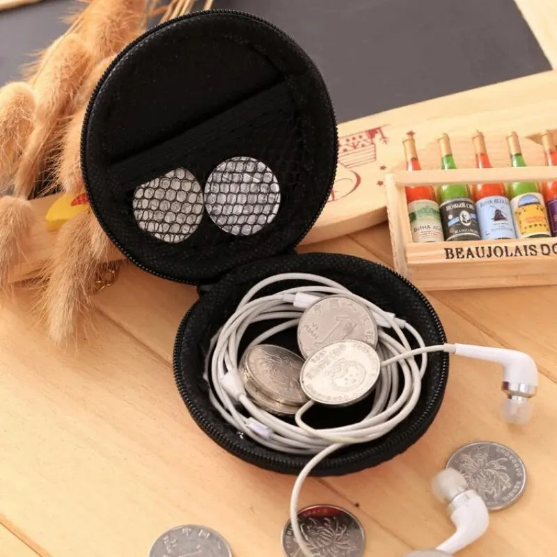 Mini Hard Earphone Case – Zippered Shockproof Organizer Pouch Earphone Storage Case HIP