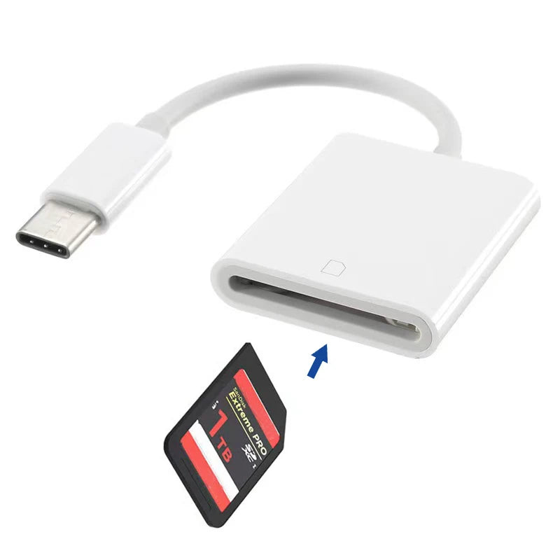 USB-C SD & TF Card Reader OTG Adapter for iPad & MacBook USB-C Card Reader HIP