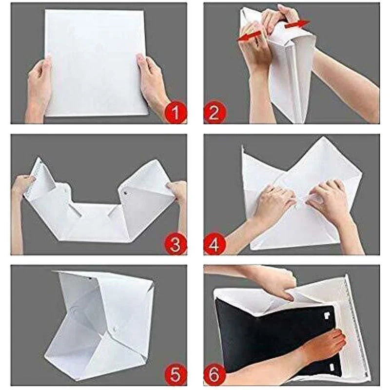 LED Folding Photo Light Box Studio – 6 Backdrops | SEamopar Photo Light Box HIP