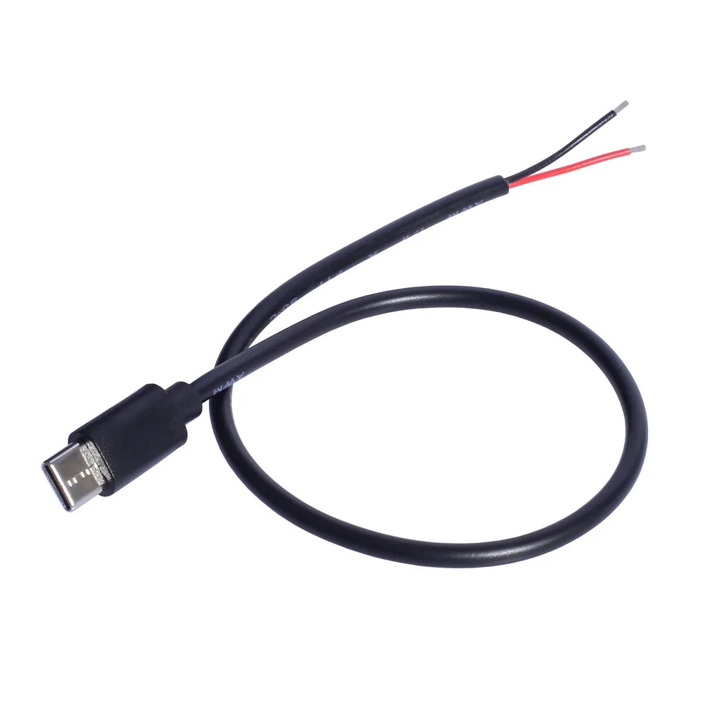 USB-C to Bare Wire Open End Cable 5V 3A 15W DIY Charging USB-C Charging Cable HIP