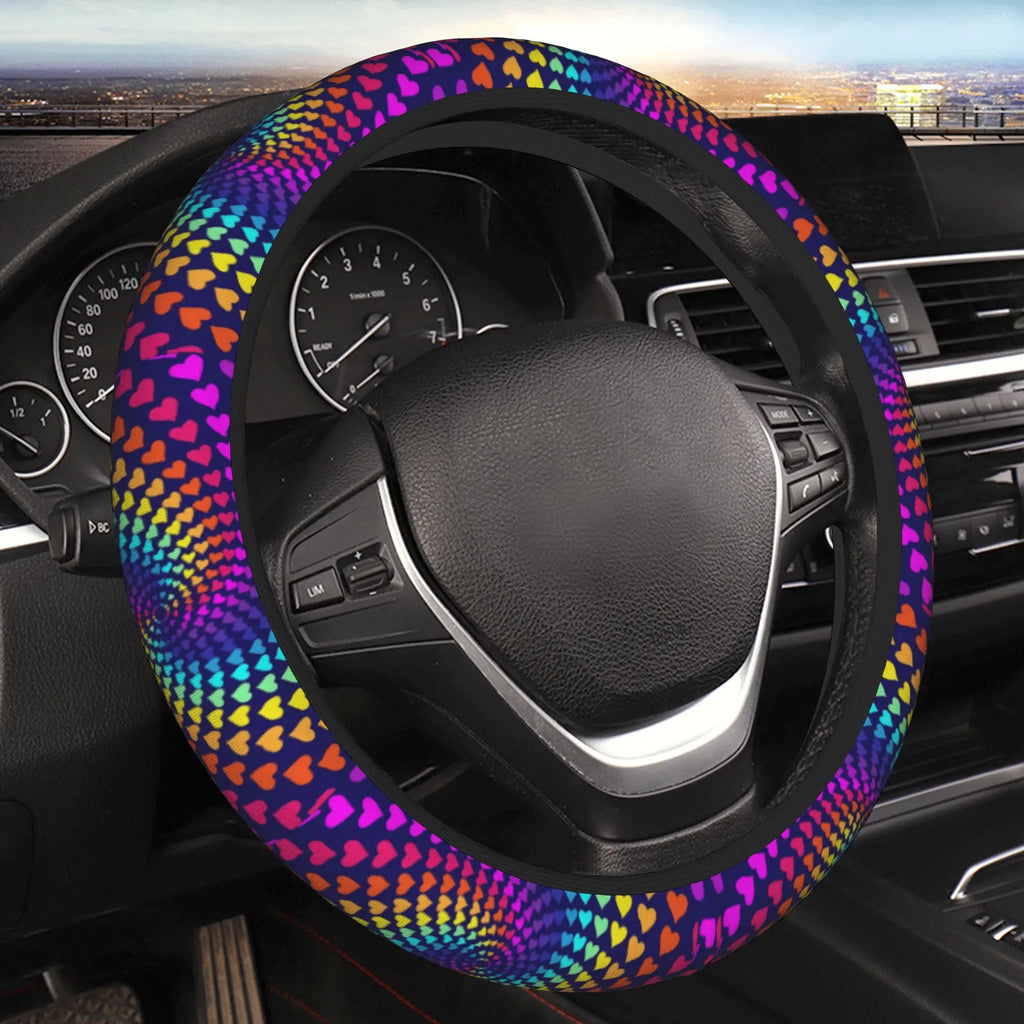 Colorful Pride Abstract Steering Wheel Cover – 14.5–15 Inch Steering Wheel Cover HIP 1