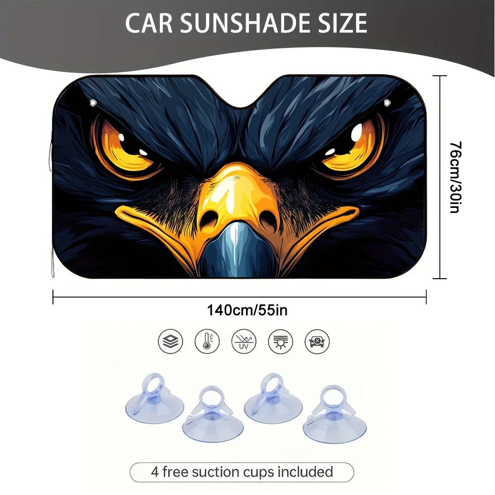 Eagle Stare Car Sun Visor – Easy Install Windshield Sunshade Car Windshield Sunshade HIP