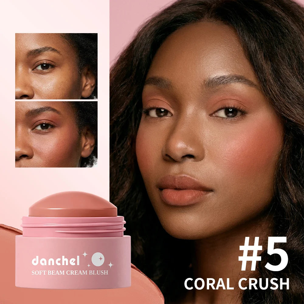 Natural Looking Matte Blush Stick Soft Cream Blush Balm Waterproof Long Lasting Hydrating Lightweight Blendable Cheek Cosmetics HIP
