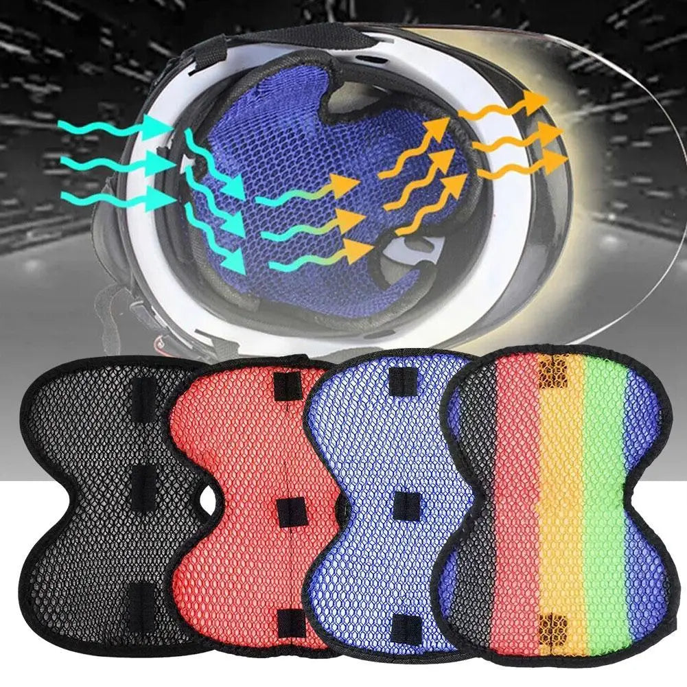 Soft Non-slip Motorcycle Helmet Insert Liner Honeycomb Motorbikes Breathable Mesh Sweat Wicking Lining Helmet Insulation Pad HIP