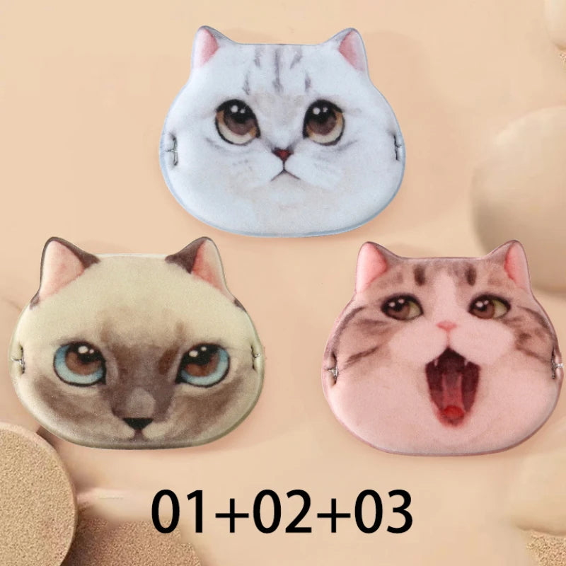 1/4pcs Kitty Air Cushion Powder Puff Cute Cat Cosmetic Puffs Hydrophilic Non-latex Facial Foundation Beauty Tool Dry Wet Makeup HIP 3Pcs Mix B