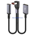 66W Dual Port USB Splitter Cable – 90° Fast Charging | HIP USB Splitter Cable HIP Type C USB female elbow CN