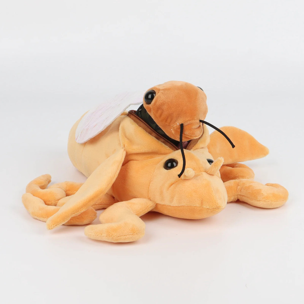 2-in-1 Molting Cicada Plush Stuffed Animal Toy | Collectible Plush Stuffed Animal HIP YELLOW