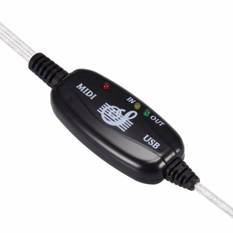 USB to MIDI Cable Converter – 16 Channel IN/OUT Keyboard MIDI USB Adapter HIP One Size