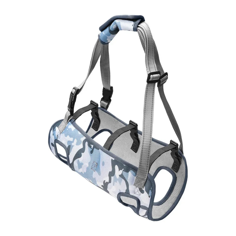 S-2XL Adjustable Padded Handle Strap Dog Lift Strap Elderly Disabled Dog Rehabilitation Walker Support Strap Pet Supplies HIP Blue Gray Camouflage L