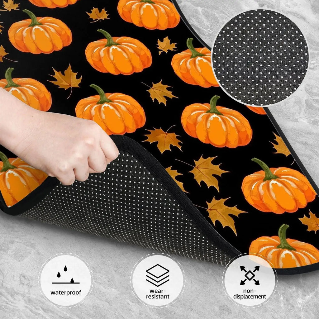 Maple Leaf Orange Car Floor Mats – 4-Piece All-Weather Set Car Floor Mats HIP