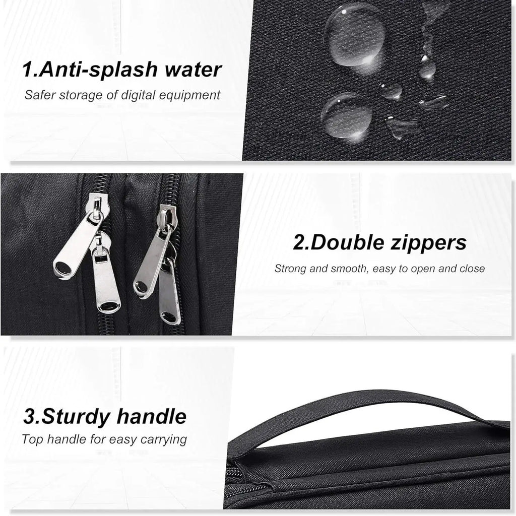 Waterproof Travel Cable Organizer Bag | USB & Tech Pouch Cable Organizer Bag HIP