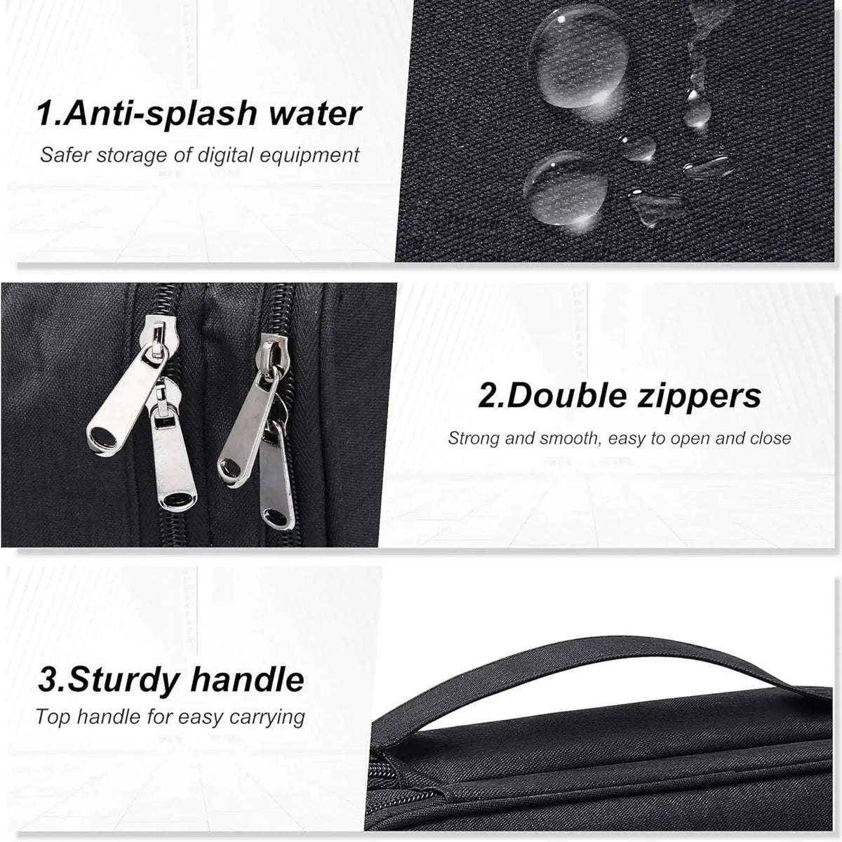 Waterproof Travel Cable Organizer Bag | USB & Tech Pouch Cable Organizer Bag HIP