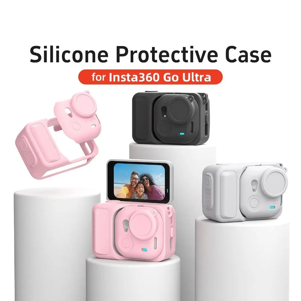 Silicone Case & Lens Cap for Insta360 Go Ultra | Anti-Lost Camera Protective Case HIP