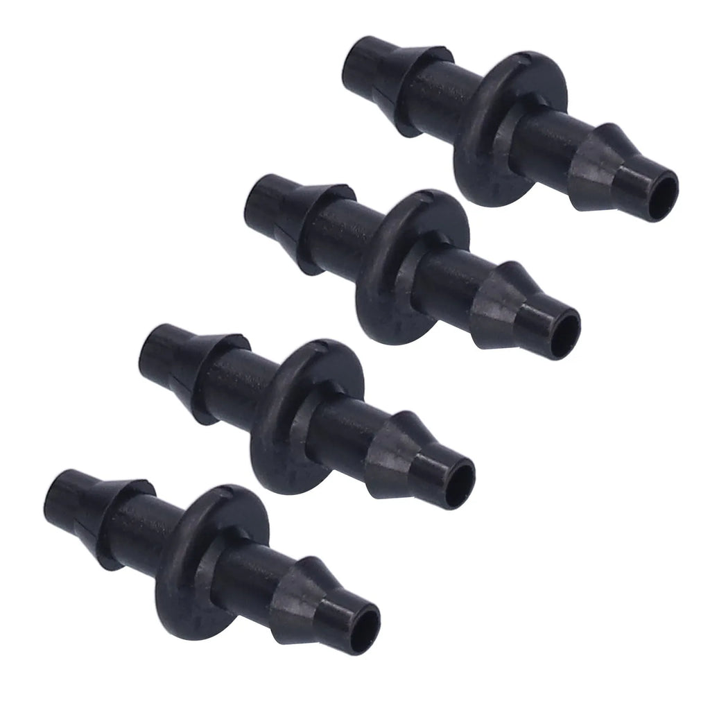 100pcs 4/7 2‑Way Connector Drip Irrigation Connector Fitting Garden Irrigation Accessories Barbed Connector Barbed Fitting HIP