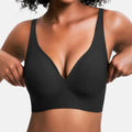 Zeriluna Seamless Wireless Push-Up Bra – Invisible & Breathable Wireless Push-Up Bra HIP Black S
