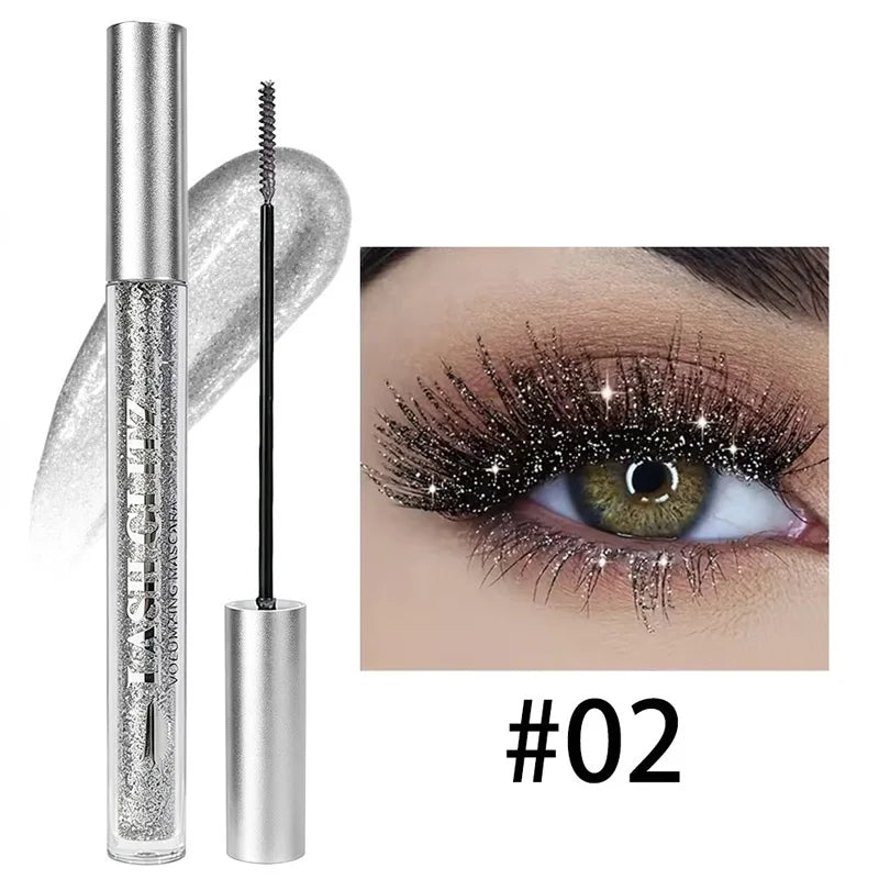 Diamond Glitter Mascara Waterproof Silver Sparkling | JUJU Dream Glitter Mascara HIP 02