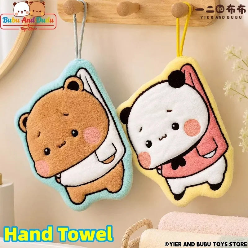 Panda Bubu & Dudu Cartoon Hand Towel – Absorbent & Quick-Dry Cartoon Kitchen Towel HIP