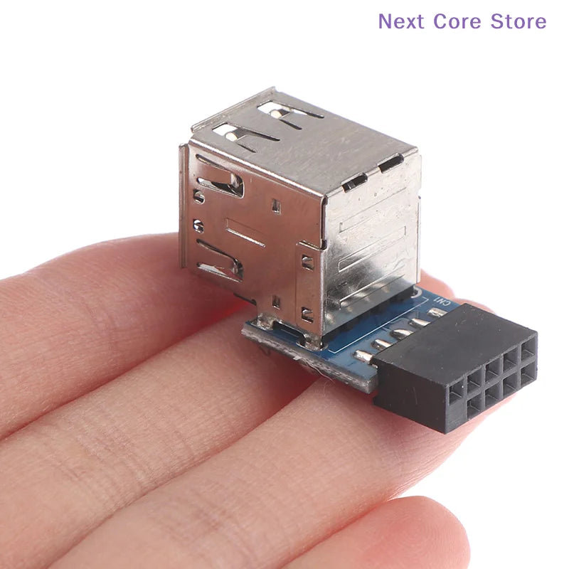 9-Pin Motherboard to Dual USB 2.0 Female Header Adapter USB Header Adapter HIP
