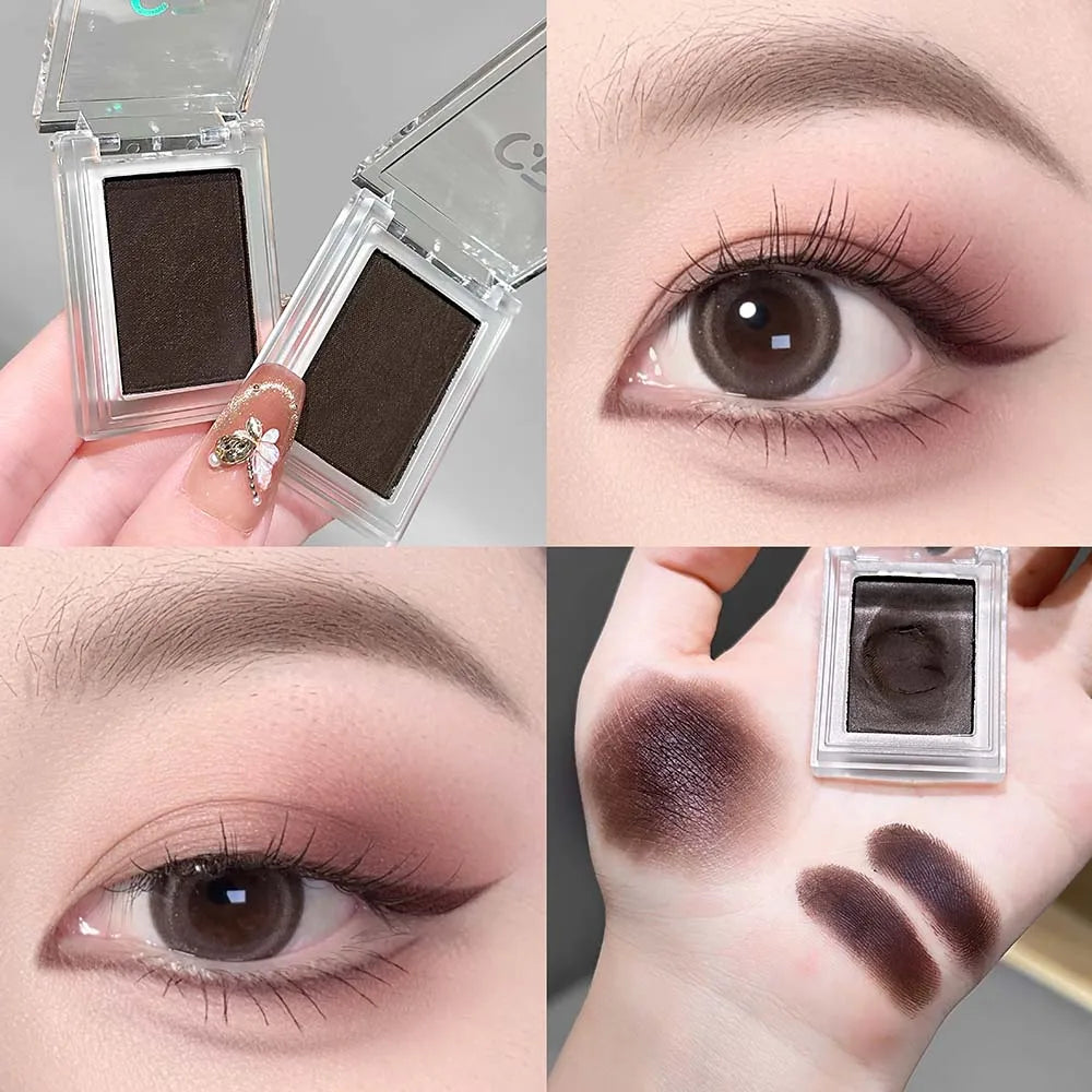 2 in 1 Potato Mud Eyeliner Eyebrow Gel Cream Waterproof Long-lasting Matte Dark Red Brown Easy Wear No Smudging Eye Liner Makeup HIP 02 Dark Red Brown