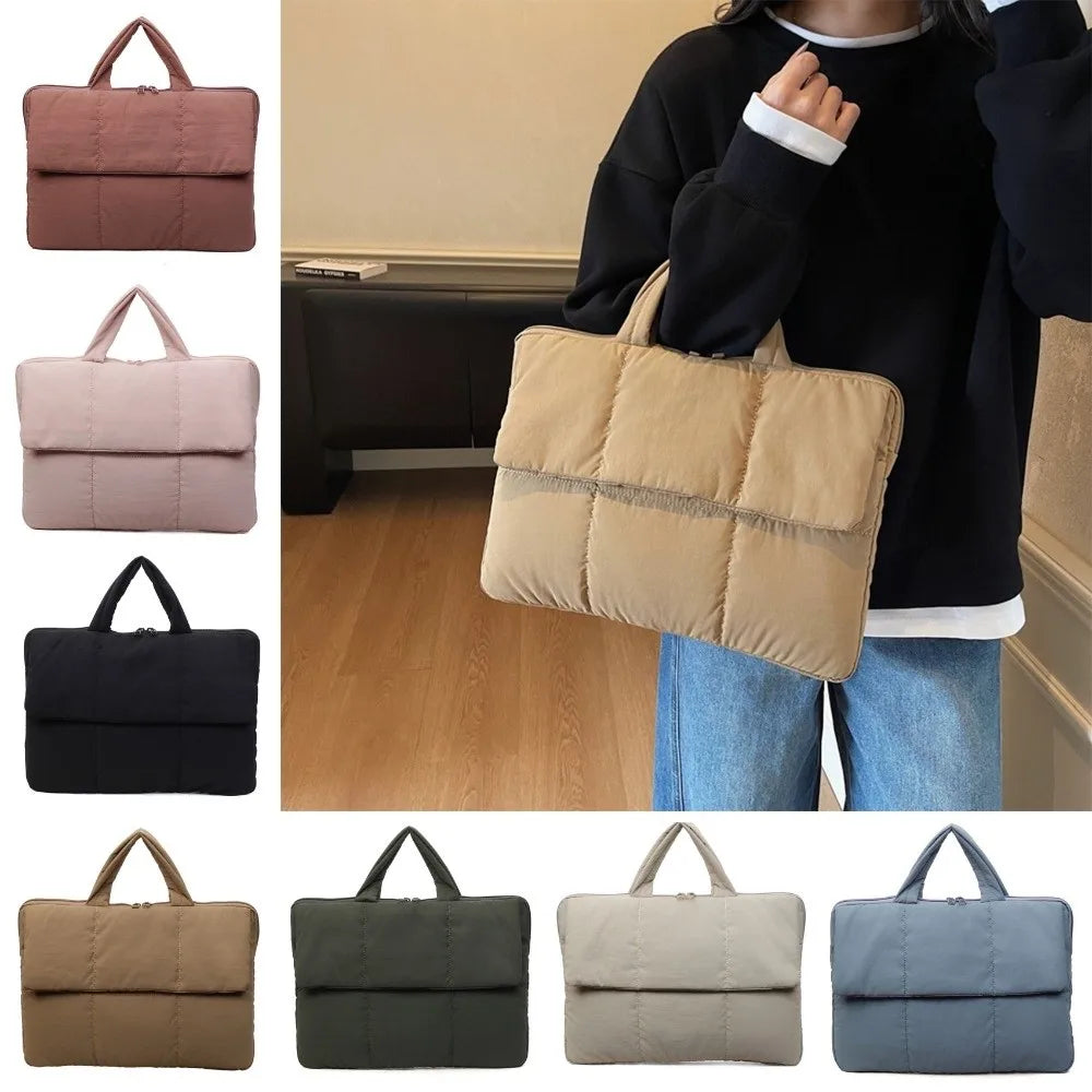 16-Inch Quilted Puffer Laptop Sleeve Bag – Lightweight Unisex Laptop Sleeve Bag HIP