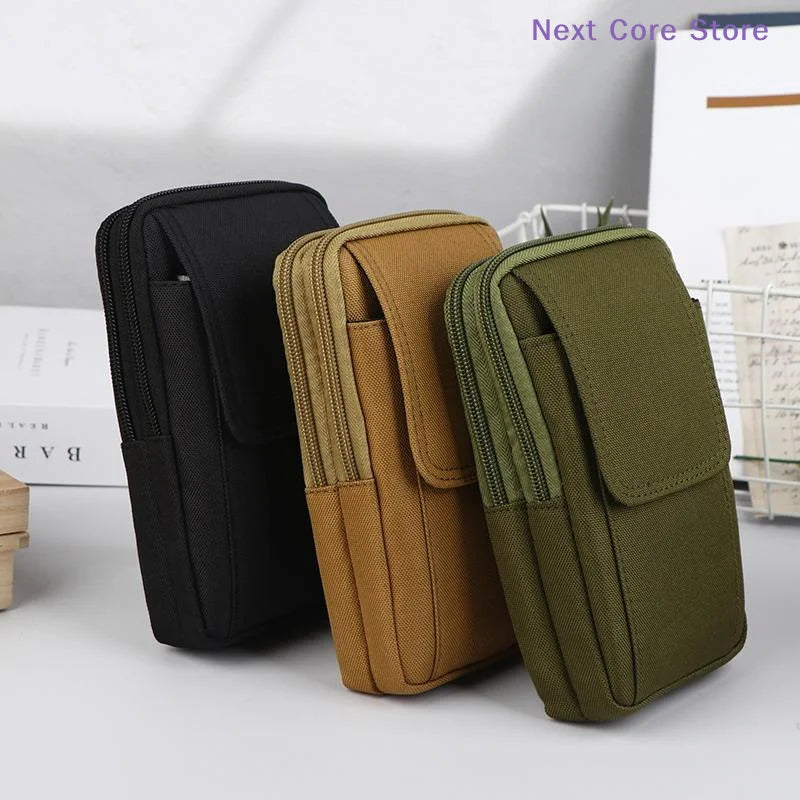Men's Nylon Waist Bag – Portable Phone & Coin Purse Men's Waist Bag HIP