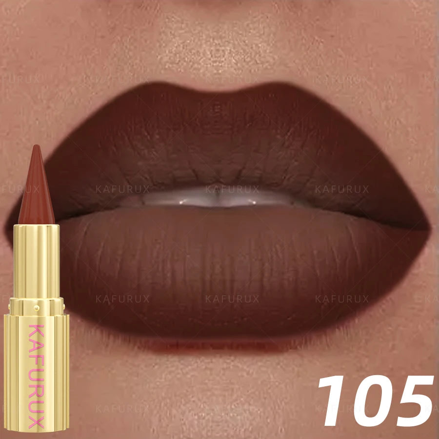 9 Colors Gradient Lipstick Matte Lip Liner Pen Velvet Finish Smooth Sexy Red Brown Lip Makeup Gifts for Dfined and Elegant Lips HIP 105