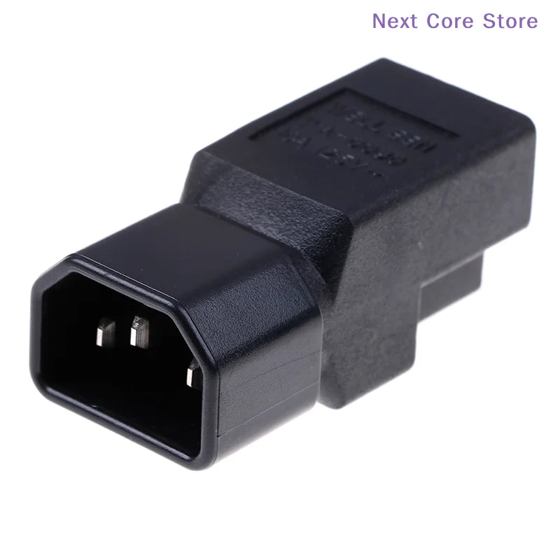 C14 to NEMA 5-15R Power Adapter – IEC Male to US Female Power Plug Adapter HIP